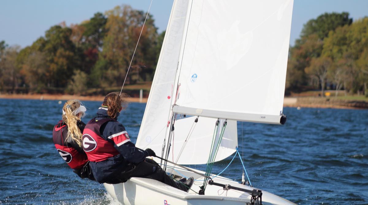 Two sailors on Lake Lanier