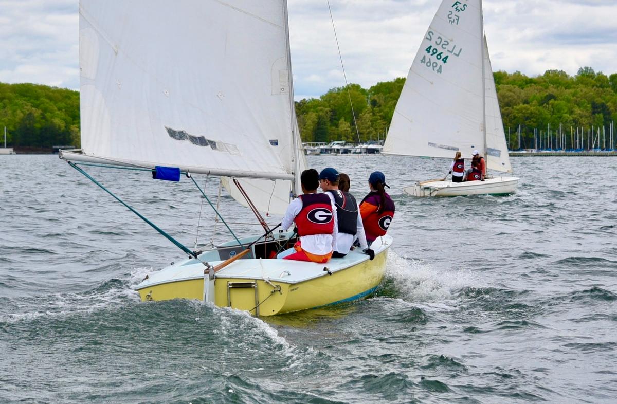 Seven sailors on Lake Lanier